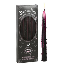 Something Different Vampire Tears Taper Candle (Pack Of 4) Pink (One Size) - thumbnail 4