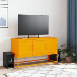 Berkfield Industrial Tv Cabinet Mustard Yellow 100.5X39X60.5 Cm Steel - thumbnail 3