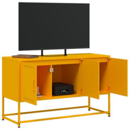 Berkfield Industrial Tv Cabinet Mustard Yellow 100.5X39X60.5 Cm Steel - thumbnail 5