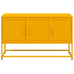 Berkfield Industrial Tv Cabinet Mustard Yellow 100.5X39X60.5 Cm Steel - thumbnail 6
