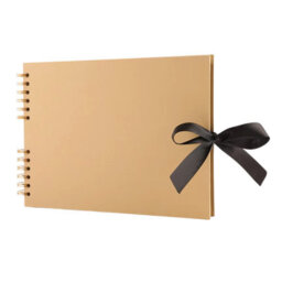 Woodside Home Living Ribbon Tie Scrap Book Style Photo Album 29Cm X 21.5Cm - Brown