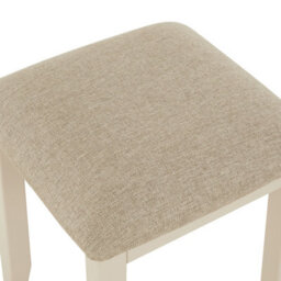 The Furniture Market Cheshire Dove Grey Painted Dressing Table Stool With Natural Fabric Seat - thumbnail 4