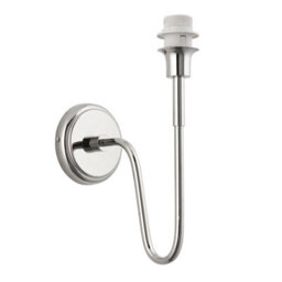 Luminosa Lighting Luminosa Rouen Fitting Only Wall Lamp, Bright Nickel Plate - thumbnail 1