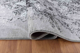 Modern Abstract Water Flow Grunge Texture Area Rugs Black 60X220 Cm - thumbnail 3