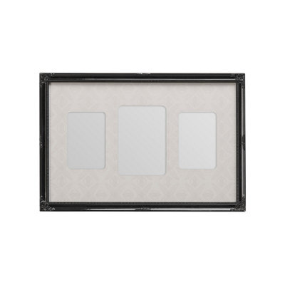 Orsina Elegant Black 3 Multi Photo Frame,durable Polyresin Multi-Image Display,3-Slot Picture Frame For Wall Decor - image 1