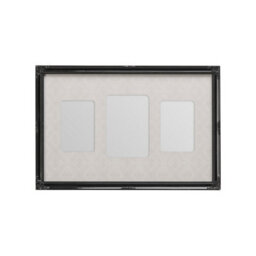 Orsina Elegant Black 3 Multi Photo Frame,durable Polyresin Multi-Image Display,3-Slot Picture Frame For Wall Decor - thumbnail 1