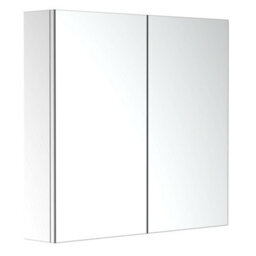 Homcom Bathroom Cabinet Double Door Wall Mounted Mirror Stainless Steel - thumbnail 2