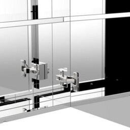 Homcom Bathroom Cabinet Double Door Wall Mounted Mirror Stainless Steel - thumbnail 8