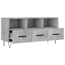 Walplus Tv Cabinet Concrete Grey 102X36X50 Cm Engineered Wood - thumbnail 6
