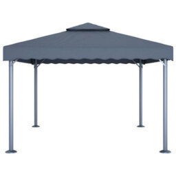 Berkfield Gazebo With Led String Lights 400X300 Cm Anthracite Aluminium - thumbnail 4