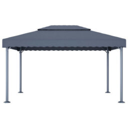 Berkfield Gazebo With Led String Lights 400X300 Cm Anthracite Aluminium - thumbnail 5