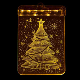Festive Fix Christmas Window Light 54 Led 3D Square Pendant Usb Powered Water-Resistant String Lights Indoor & Outdoor Xmas Decor - thumbnail 3