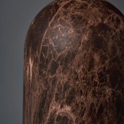 Inlight Mascardi Round Printed Matt Brown & Natural Marble Effect Table Lamp - thumbnail 5