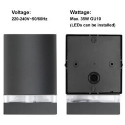Long Life Lamps Company Modern Outdoor Single Wall Light Zlc335B - thumbnail 4