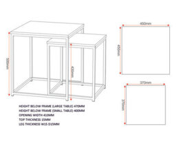 Seconique Dallas Nest Of Two Tables Marble Effect And Gold Tone Metal Finish - thumbnail 9