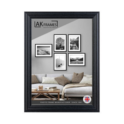 "AK Frames 11X8.5"" Classic Black Modern Picture Frame - Poster Frame For Photos, Prints And Wall Art - Elegant Home Decor" - image 1