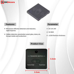 Highdecora Led Strip Light 3 In 1 Pir For Doors And Cabinets Touch-Sweep-Ir-3In1-Hidden Sensor - thumbnail 2