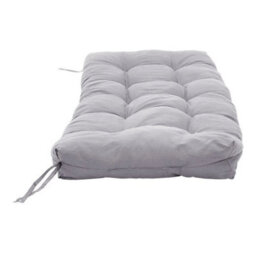 Garden Replacement Sun Lounger Cushion Pad Cotton Outdoor Chair Seat Recliner Light Grey - thumbnail 4