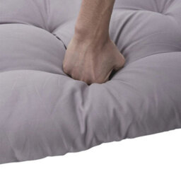 Garden Replacement Sun Lounger Cushion Pad Cotton Outdoor Chair Seat Recliner Light Grey - thumbnail 5