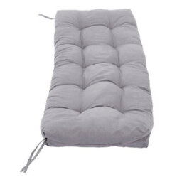 Garden Replacement Sun Lounger Cushion Pad Cotton Outdoor Chair Seat Recliner Light Grey - thumbnail 3