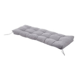 Garden Replacement Sun Lounger Cushion Pad Cotton Outdoor Chair Seat Recliner Light Grey - thumbnail 1