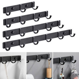Wall Hooks, Heavy Duty Aluminum Towel Hooks For Hanging Coats Hats Keys Clothes, Closet Hooks, Wall Mounted Rack - thumbnail 2
