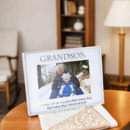 Happy Homewares Silver Grandson 4X6 Picture Frame For Wall Or Table Use - thumbnail 6