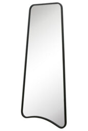 Mirroroutlet The Coartans Black Metal Isoscelles Trapezoid Shape Framed Wall Mirror With Arched Bottom 180Cm X 85Cm) - thumbnail 3