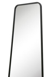 Mirroroutlet The Coartans Black Metal Isoscelles Trapezoid Shape Framed Wall Mirror With Arched Bottom 180Cm X 85Cm) - thumbnail 4