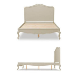 Statement Furniture Juliette French Style 5Ft King Bed With Wooden Headboard - Champagne - thumbnail 2