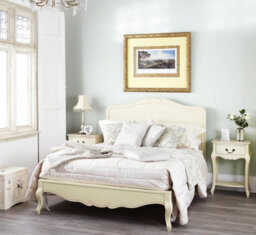 Statement Furniture Juliette French Style 5Ft King Bed With Wooden Headboard - Champagne - thumbnail 1