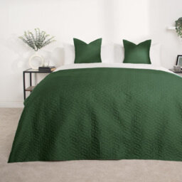 Ohs Geo Pinsonic Blanket Throw Quilted Bedspread, Green - 200 X 240Cm - thumbnail 3