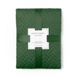 Ohs Geo Pinsonic Blanket Throw Quilted Bedspread, Green - 200 X 240Cm - thumbnail 1