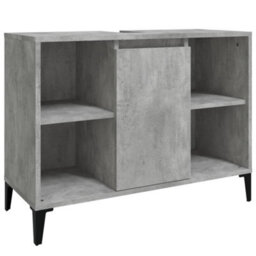 Berkfield Sink Cabinet Concrete Grey 80X33X60 Cm Engineered Wood - thumbnail 2