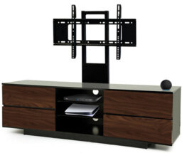 "Homeology Avitus Gloss Black With 4-Walnut Drawers And 3-Shelves Up To 65"" Led/lcd/plasma Tv Stand With Mounting Arm" - thumbnail 8