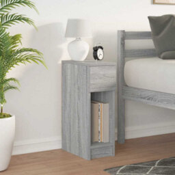 Berkfield Bedside Cabinet With Drawer Grey Sonoma 20X36X60 Cm - thumbnail 3