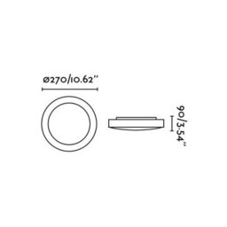 Luminosa Lighting Luminosa Logos 1 Light Small Round Bathroom Flush Ceiling Light Aluminium, White Ip44, E27 - thumbnail 3
