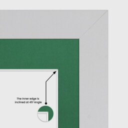 AK Frames 50X20Cm Silver Modern Multi Photo Frame With Emerald Mount - Holds 4 Apertures (4X) 6X4 Photos - thumbnail 7