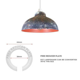 Ledsone Modern Industrial Metal Lamp Shade Easy Fit Army Camo Curved Light Shade For Pendant, Wall, Or Table Lamps - thumbnail 6