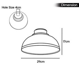 Ledsone Modern Industrial Metal Lamp Shade Easy Fit Army Camo Curved Light Shade For Pendant, Wall, Or Table Lamps - thumbnail 3