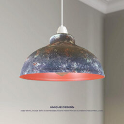 Ledsone Modern Industrial Metal Lamp Shade Easy Fit Army Camo Curved Light Shade For Pendant, Wall, Or Table Lamps - thumbnail 8