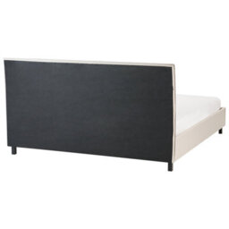 Beliani Bed Fabric Sennez 180 X 200 Cm (Eu Super King) Beige - thumbnail 7