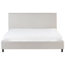 Beliani Bed Fabric Sennez 180 X 200 Cm (Eu Super King) Beige - thumbnail 5