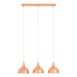 Orsina 3 Pendant Light With Copper Finish, Contemporary Ceiling Lighting Fixture For Kitchen Island Or Dining Area - thumbnail 1
