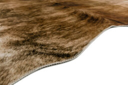 Brown Luxurious Modern Cowhide Easy To Clean Abstract Rug For Dining Room, Bedroom, Living Room - 190Cm X 240Cm - thumbnail 2