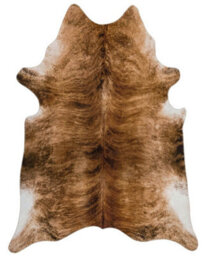 Brown Luxurious Modern Cowhide Easy To Clean Abstract Rug For Dining Room, Bedroom, Living Room - 190Cm X 240Cm - thumbnail 1