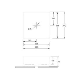 Homestylestore Black Grey 600mm Bathroom Vanity Unit Open Shelf With Square Countertop Basin - thumbnail 4