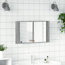 Walplus Led Bathroom Mirror Cabinet Grey Sonoma 80X12X45 Cm Acrylic - thumbnail 3