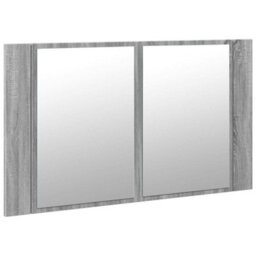 Walplus Led Bathroom Mirror Cabinet Grey Sonoma 80X12X45 Cm Acrylic - thumbnail 6