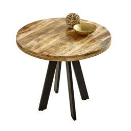 Buttercup Farm Surrey Round Dining Table 4 Seater - Solid Mango Wood - L90 X W90 X H78 Cm - thumbnail 4